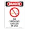 Signmission OSHA Sign, No Smoking Oxygen In Use, 10in X 7in Aluminum, 7" W, 10" L, Portrait, OS-DS-A-710-V-1487 OS-DS-A-710-V-1487 - alternate 1